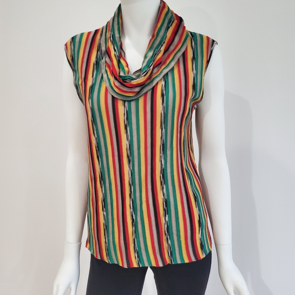 Cowl neck sleeveless top